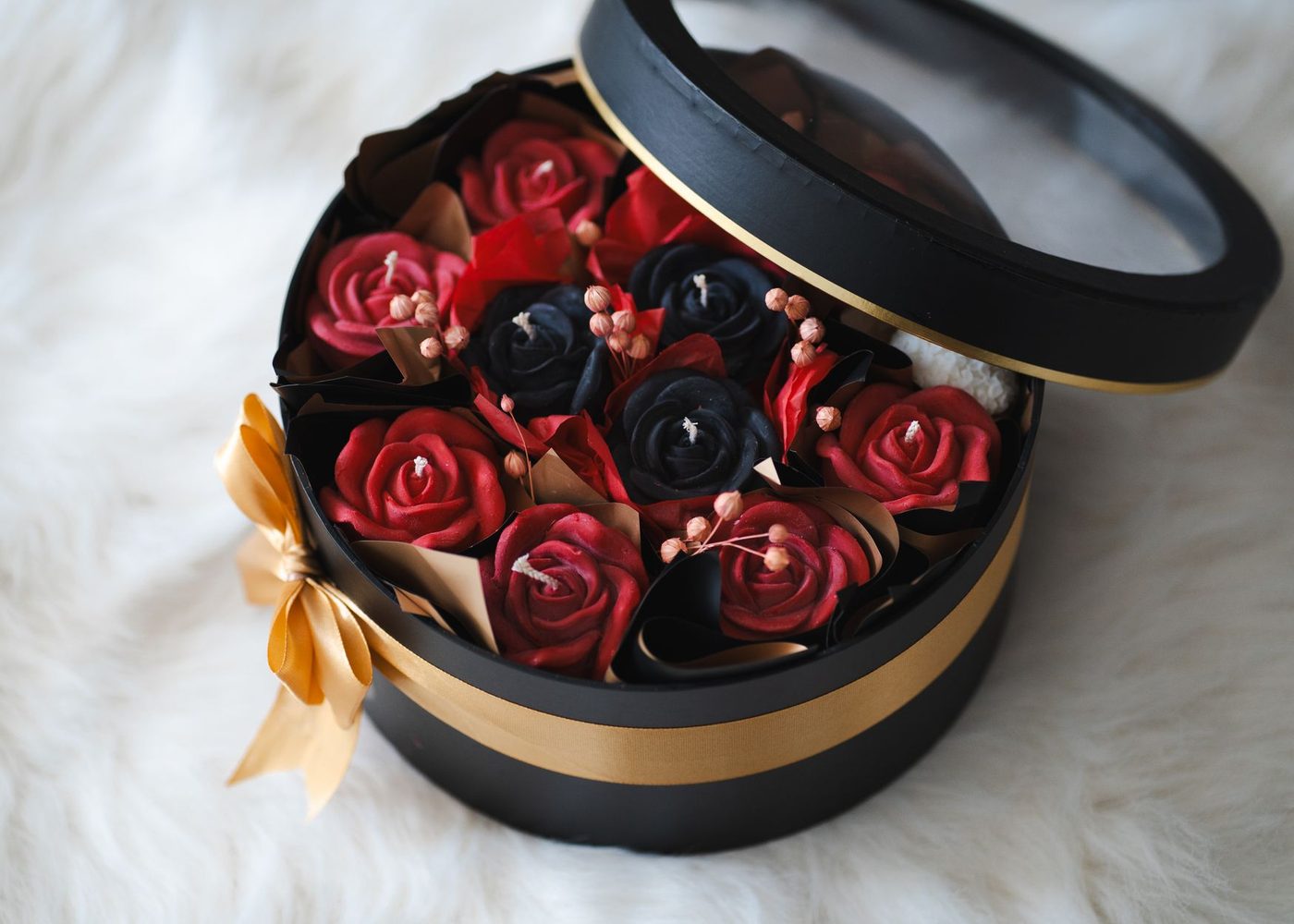 Caja de rosas para regalo